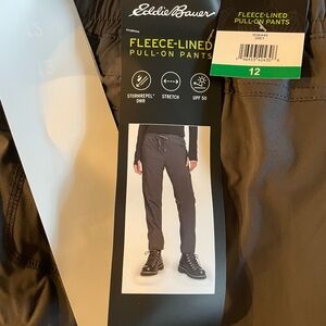 Eddie Bauer fleece pull on pants